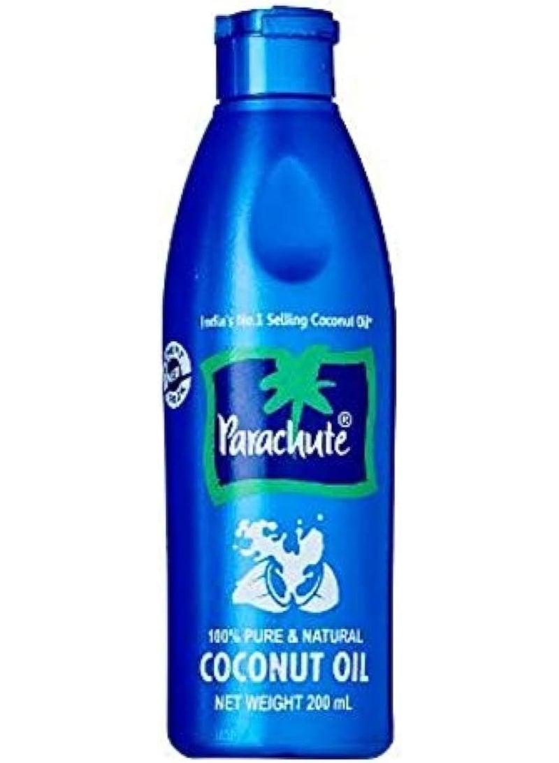 باراشوت زيت براشوت الهندي الأصلي 200 مل – Parachute 100% Pure Coconut Oil  زيت جوز هند نقي للشعر  ترطيب عميق وتطويل وتكثيف  مناسب للأطفال - Image 1